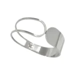 Ατσάλινο Βραχιόλι Cuff με Αφηρημένο Σχέδιο - Image 2